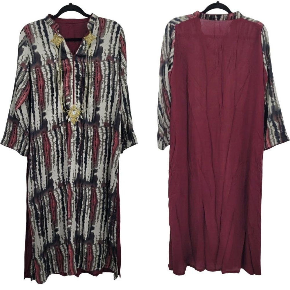 Unisex Top Long Sleeve Split Mandarin Nehru Prime Minister‎ High Priestess S
